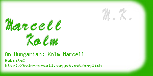 marcell kolm business card